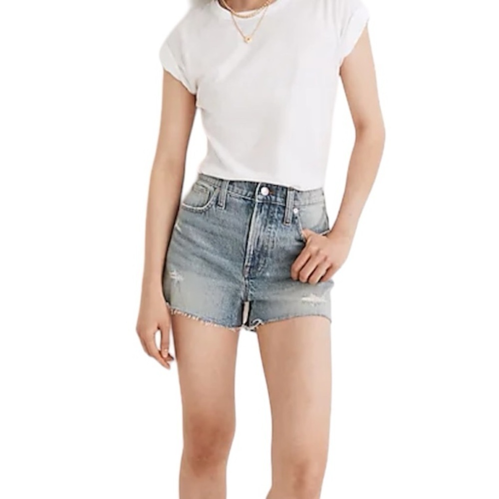Madewell The Perfect Jean Short Snyder Wash Tencel Edition